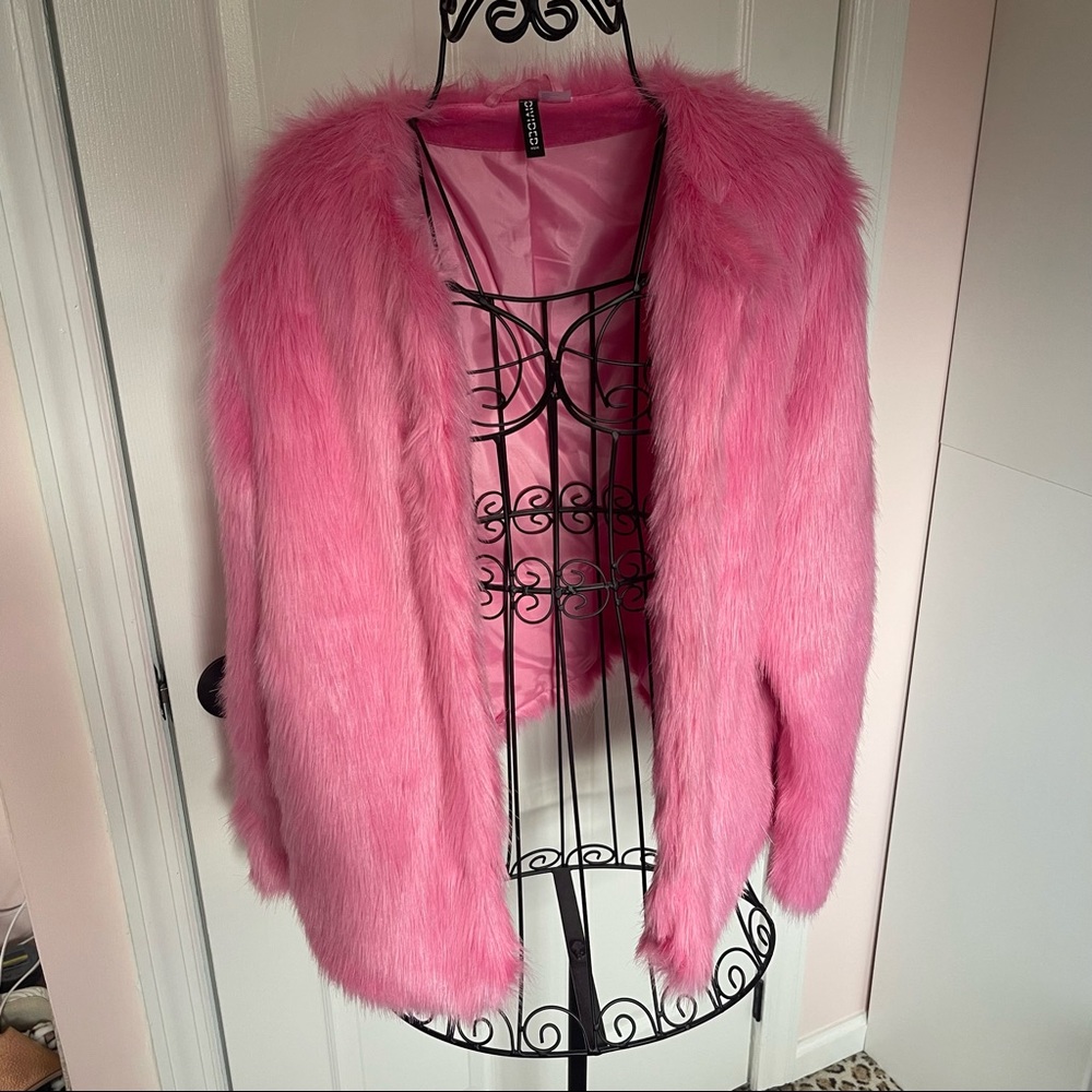H&M Pink Fur Jacket - Picture 3 of 5